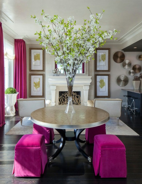 Color design and colorful interior design ideas - Pink in use
