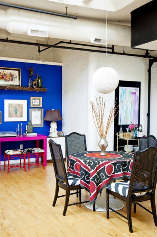 Color design and colorful interior design ideas - Pink in use