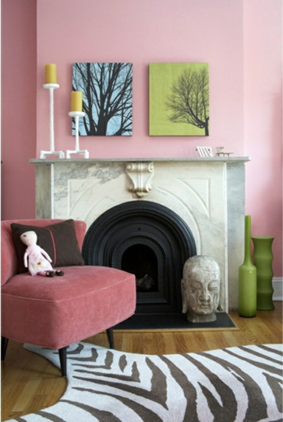 Wohnideen - Color design and colorful interior design ideas - Pink in use