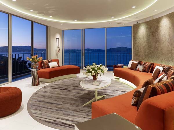 The circular living room design for the modern home The circular living room design for the modern home