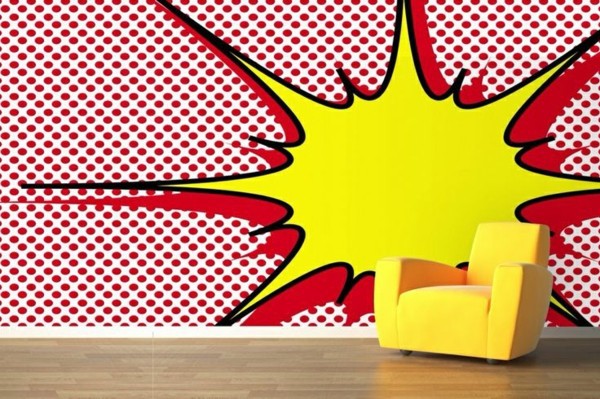 Living room wall design ideas - cool examples of wallpaper pattern