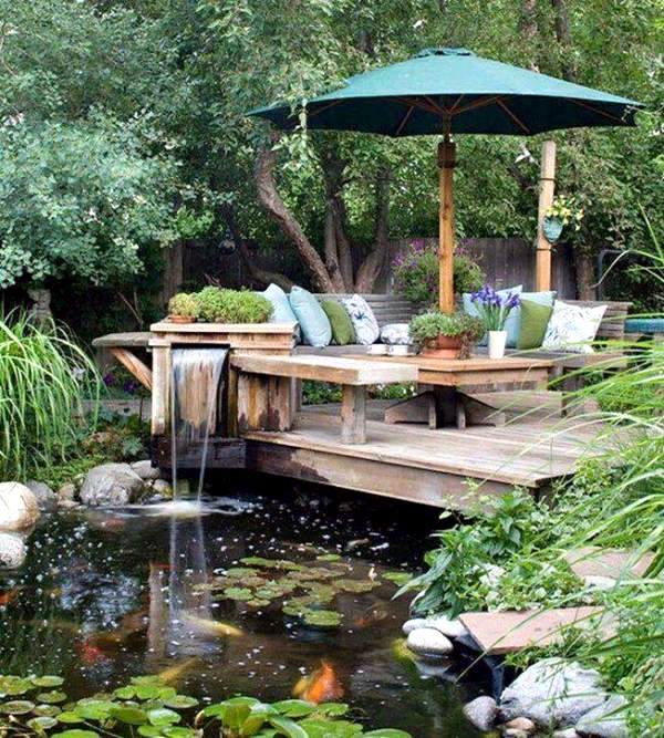 Creating a garden pond and create a green oasis Avso