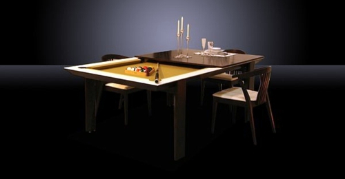 Funny furnishing ideas - billiard table suitable for small spaces