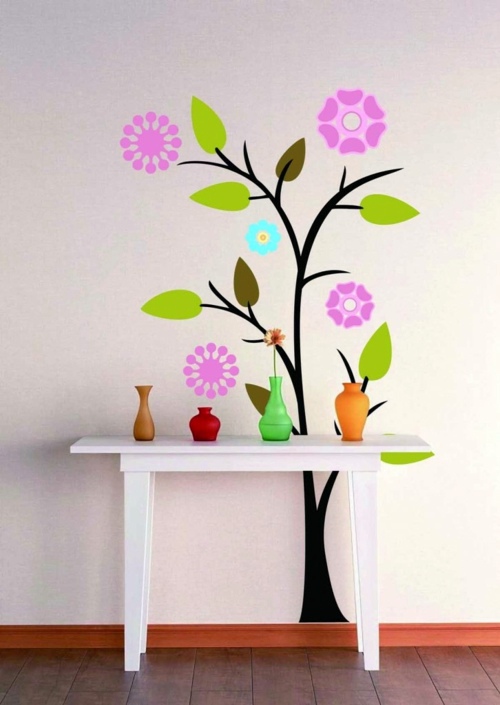 Wall Decoration with Wall Decal - 70 beautiful ideas and designs