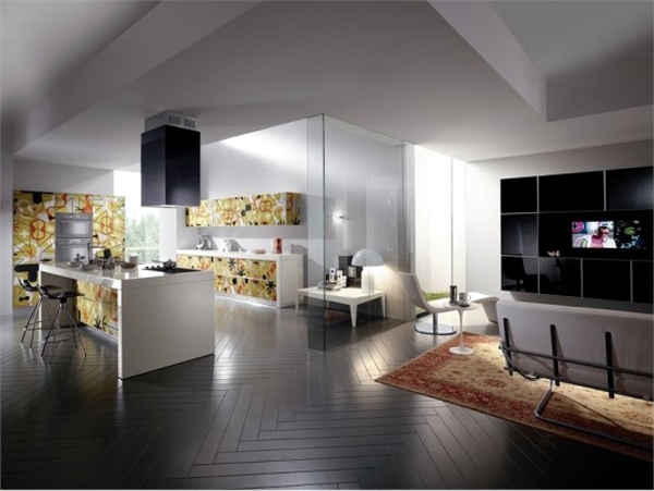 Wonderful modern kitchens furniture made of glass by Scavolini Wonderful modern kitchens furniture made of glass by Scavolini
