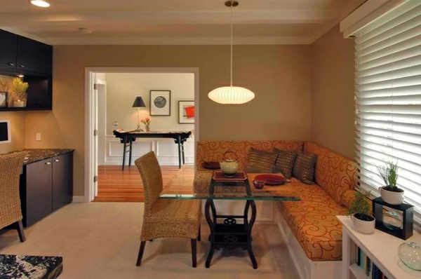 Make Cozy dining area - dining table with chairs in the kitchen Make Cozy dining area - dining table with chairs in the kitchen