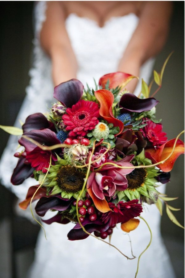 Amazing bridal bouquet ideas in autumn