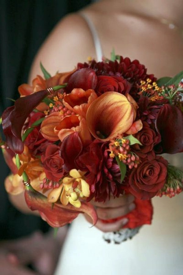 Amazing bridal bouquet ideas in autumn