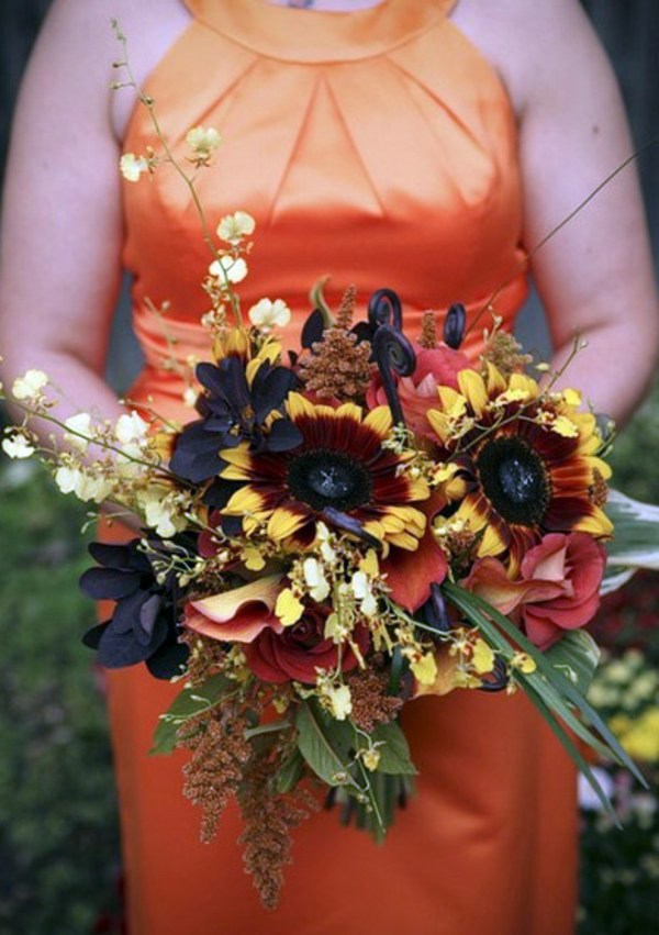 Amazing bridal bouquet ideas in autumn