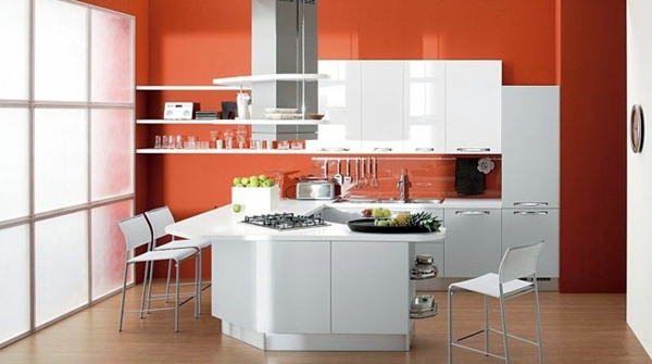 Wall design for kitchen - furnishing solutions for every taste