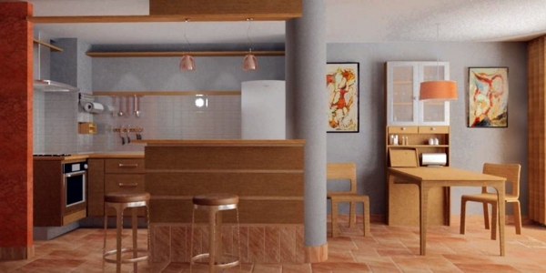 Wall design for kitchen - furnishing solutions for every taste