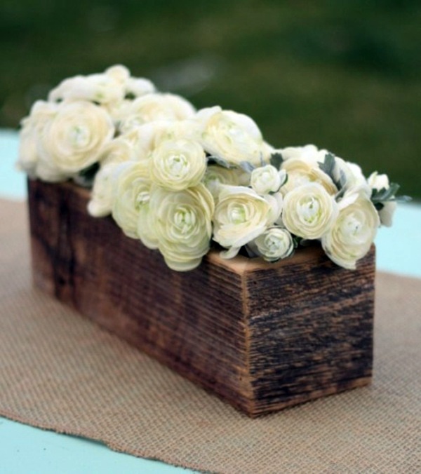 21 cool decoration ideas - tree stump vases make yourself
