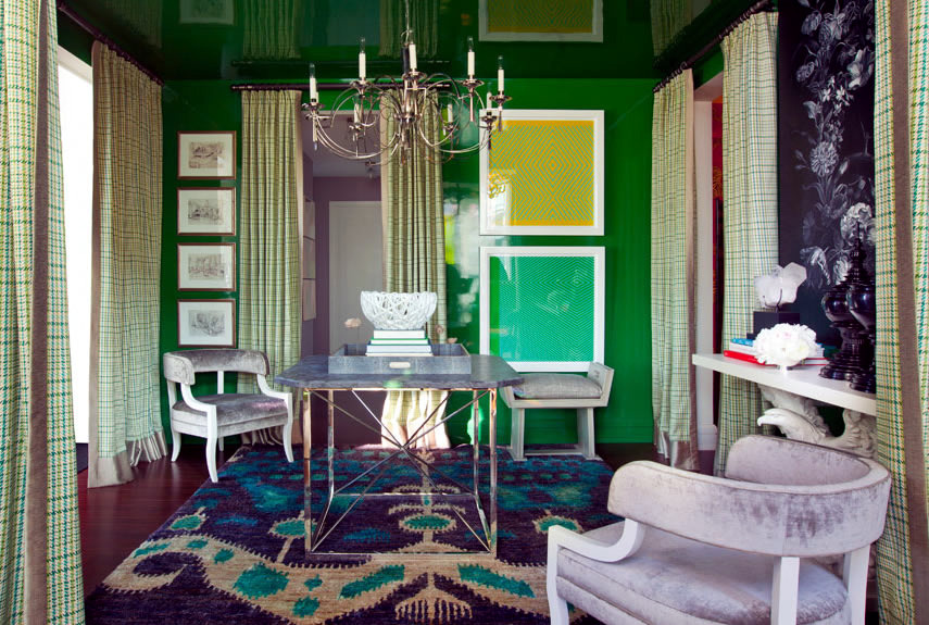 Trends in The Interior emerald green is the trend color