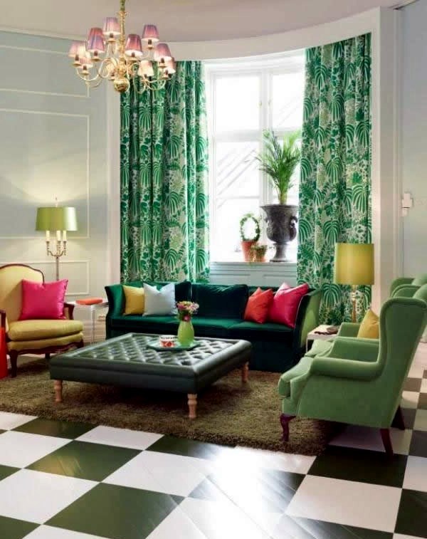 Trends in The Interior emerald green is the trend color