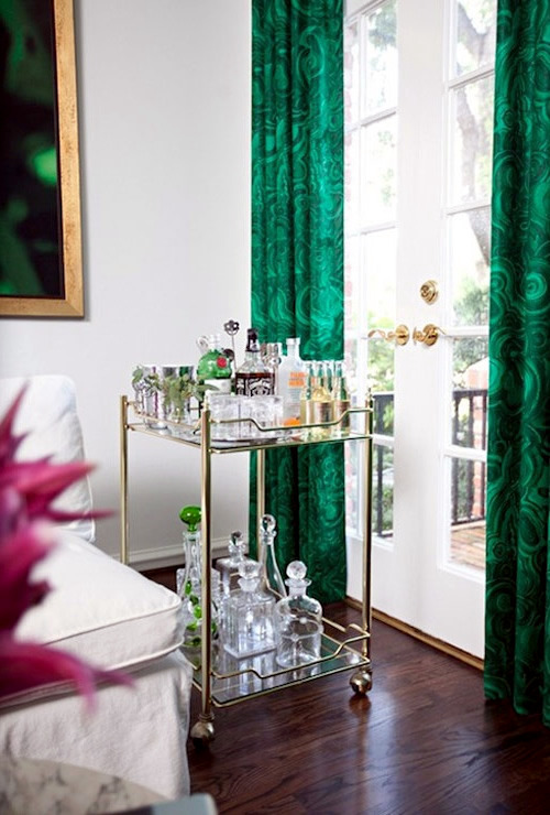 Trends in The Interior emerald green is the trend color