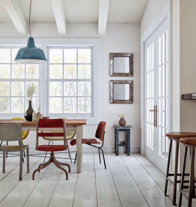 Cool and exciting dining room designs in white