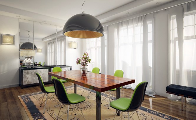 Cool and exciting dining room designs in white
