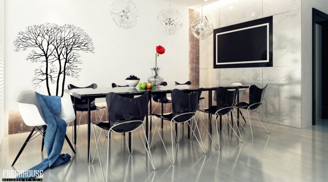 Cool and exciting dining room designs in white