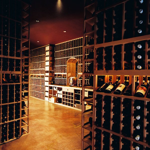 Artful wine cellar with a peak design by Patrick Wallen