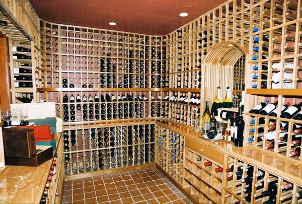Artful wine cellar with a peak design by Patrick Wallen