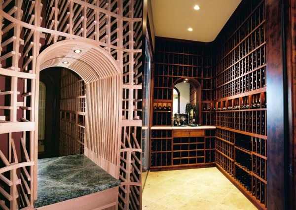 Artful wine cellar with a peak design by Patrick Wallen