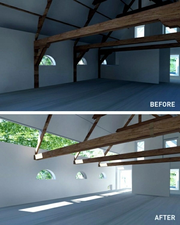 Old barn transformed into an attractive residence