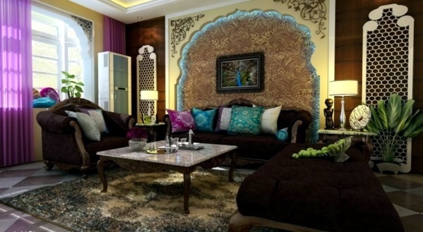Peacock Feathers Decoration In The Living Room Trends 2014