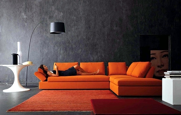 Modern living room design - bright, contrasting colors Modern living room design - bright, contrasting colors