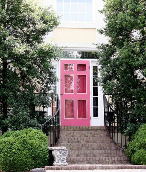 12 cool ideas for pink creative door design