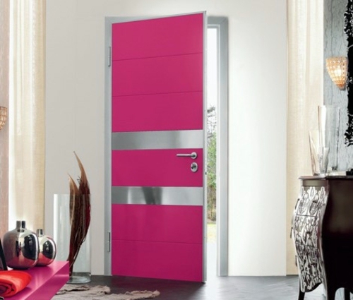 12 cool ideas for pink creative door design