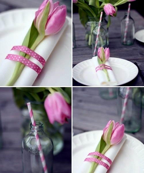 Fresh table decoration for Easter