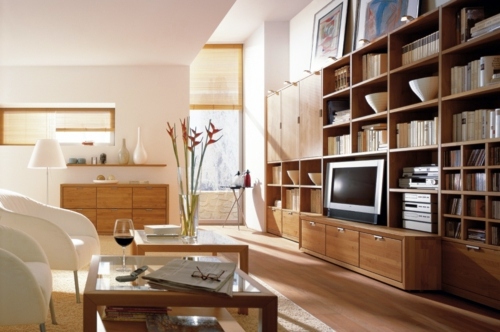 Save space thanks to wall wooden shelves Save space thanks to wall wooden shelves