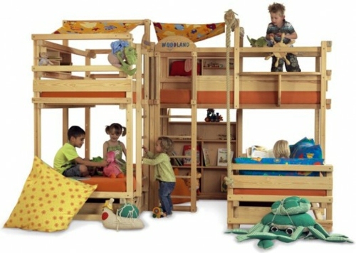 Möbel - Floors beds for large families attached to Woodland
