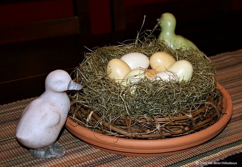 Sophisticated decorative accent to tinker Easter itself