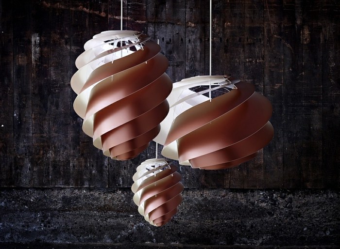 Art deco möbel - Designer lighting - great Pendelleucheten with spiral design