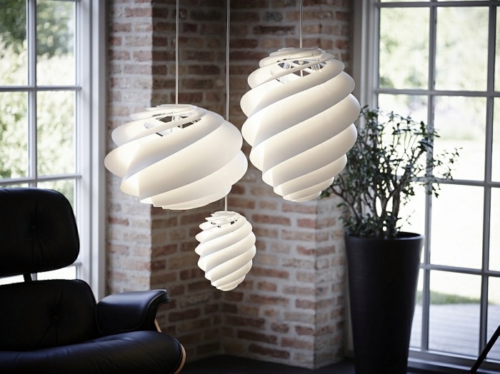 Lampen - Designer lighting - great Pendelleucheten with spiral design
