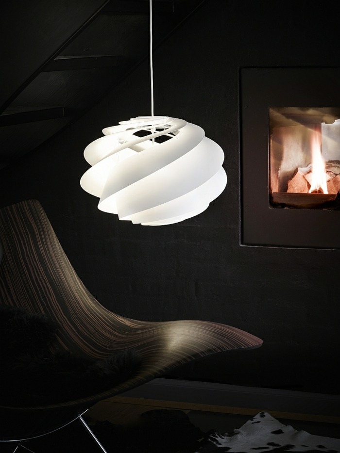 Designer lighting - great Pendelleucheten with spiral design