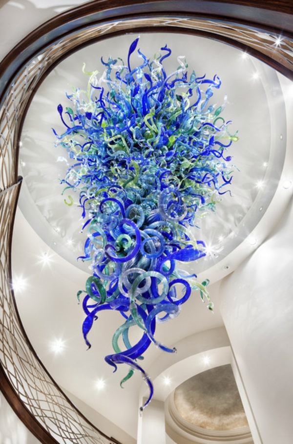 Fantastic decoration of glass - Chihuly glass sculpture installation for your home