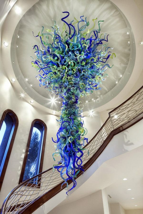 Fantastic decoration of glass - Chihuly glass sculpture installation for your home