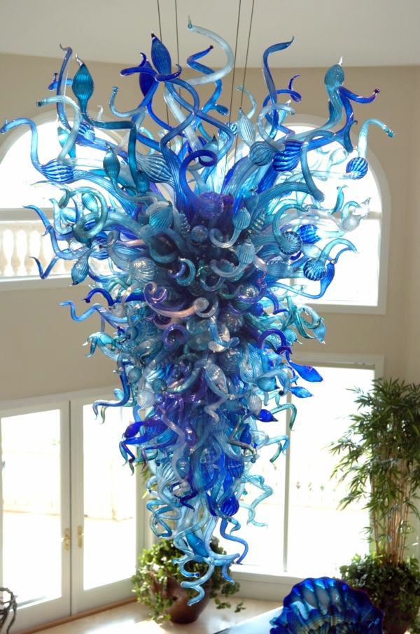 Fantastic decoration of glass - Chihuly glass sculpture installation for your home