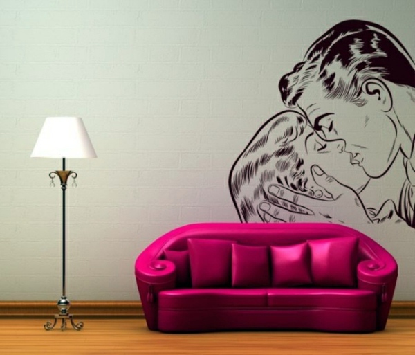 Send wall decoration with Kiss