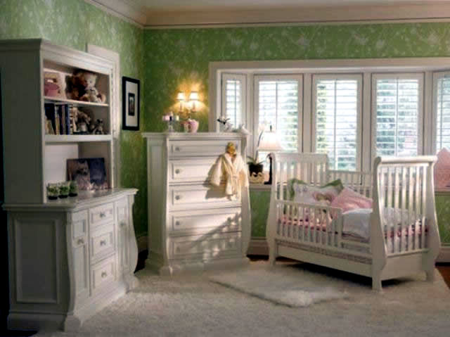 Wall color for nursery green and beige combining
