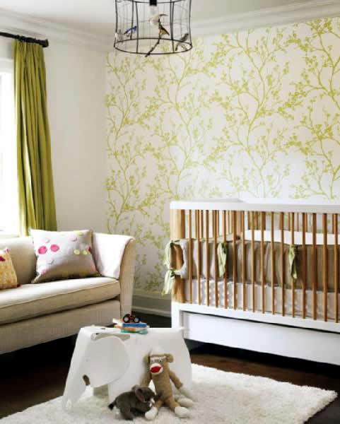 Wall color for nursery green and beige combining