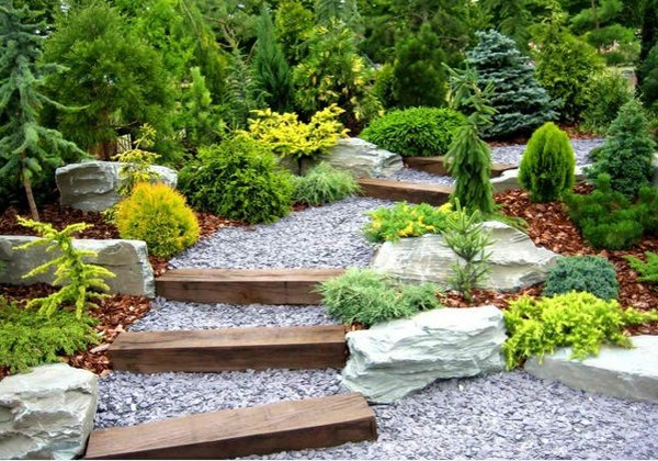 Garden Staircase build itself - easy access and beautiful appearance