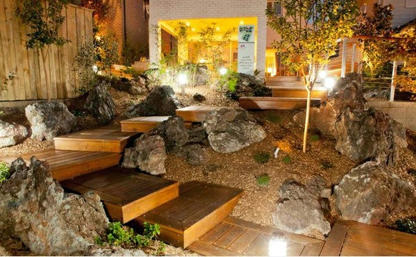 Garden Staircase build itself - easy access and beautiful appearance