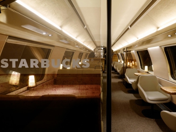 Starbucks Store in a train Starbucks Store in a train