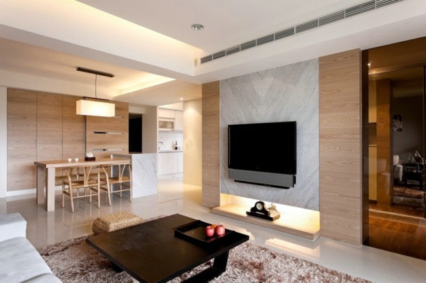 Modern minimalist décor at home