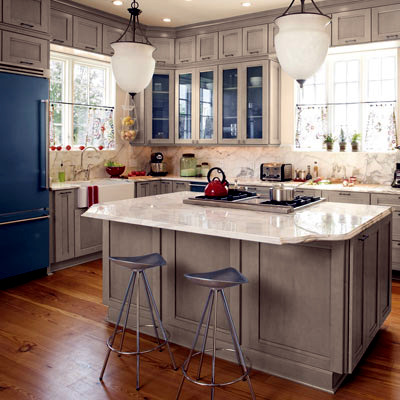 A kitchen island with style