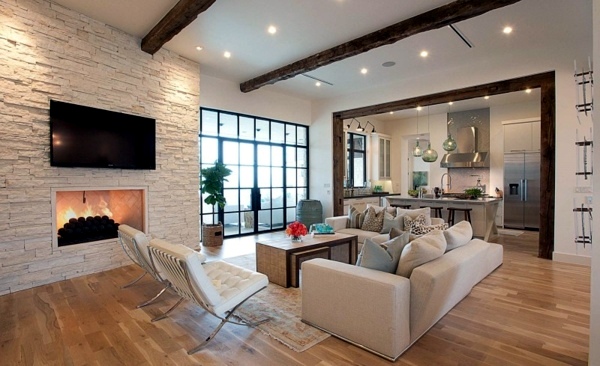 Modern Texas residence combines period features with cool blue accents