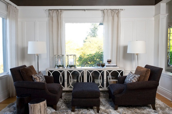 Modern living room furniture with mirror surface Modern living room furniture with mirror surface